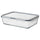 IKEA 365+ - IKEA 365+ Food container with lid, rectangular/glass plastic, 3.1 l