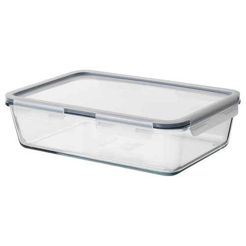 IKEA 365+ - Food container with lid, rectangular/glass plastic, 3.1 l