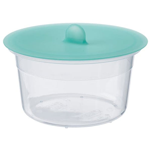 IKEA 365+ - Food container with lid, round plastic/silicone, 750 ml