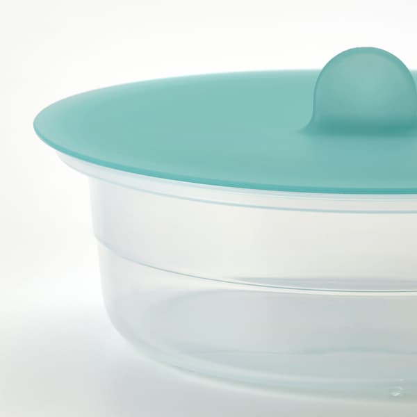 IKEA 365+ - Food container with lid, round plastic/silicone