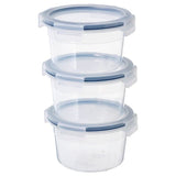 IKEA 365+ food container with lid, round/plastic, 750 ml, 3 pack