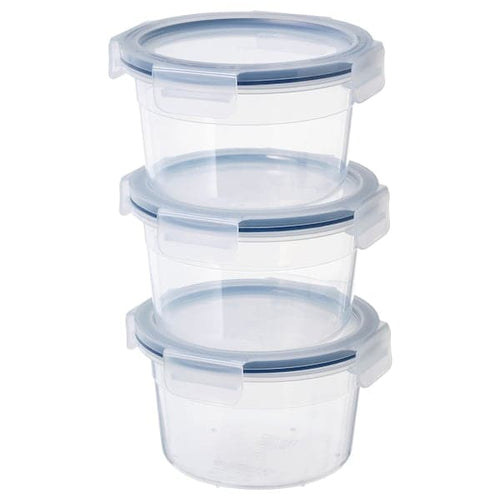 IKEA 365+ - Food container with lid, round/plastic, 750 ml