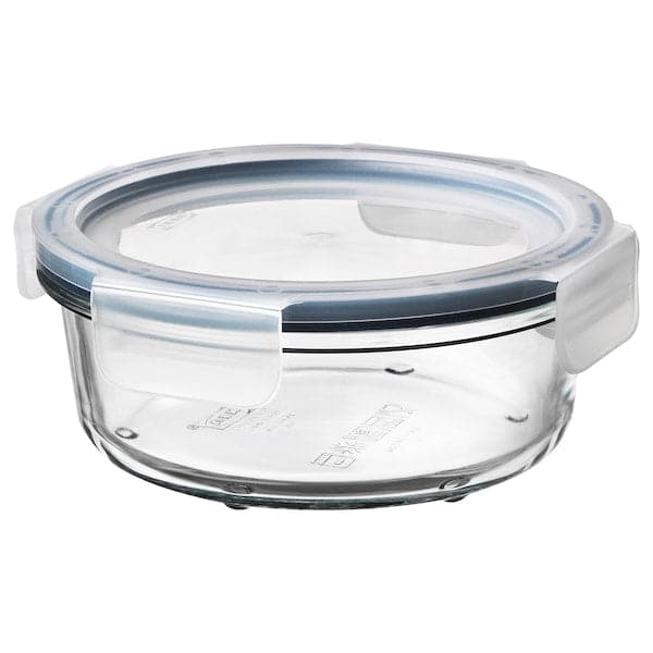 IKEA 365+ - Food container with lid, round glass/plastic, 400 ml - best price from Maltashopper.com 09269094