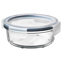 IKEA 365+ - Food container with lid, round glass/plastic, 400 ml - best price from Maltashopper.com 09269094