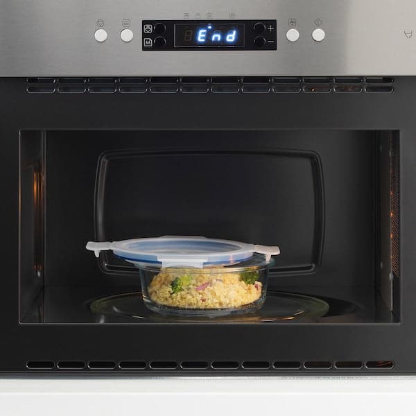 IKEA 365+ - Food container with lid, round glass/plastic, 400 ml - best price from Maltashopper.com 09269094