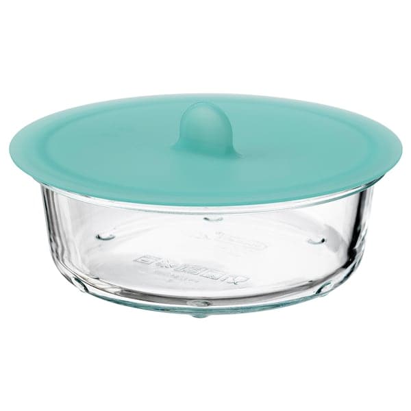 IKEA 365+ - Food container with lid, round glass/silicone, 400 ml - best price from Maltashopper.com 29276786