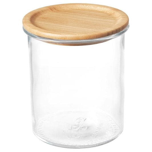 Ikea IKEA 365+ - Jar with lid, glass/bamboo, 1.7 l