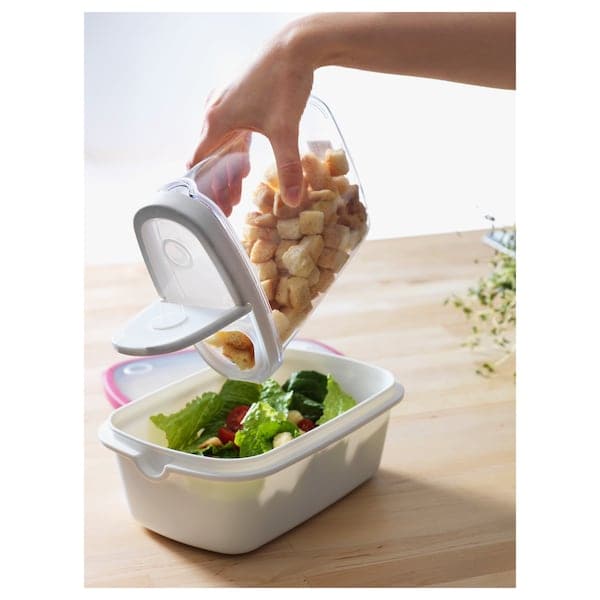 Ikea IKEA 365+ - Dry food jar with lid, transparent/white, 1.3 l
