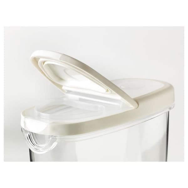Ikea IKEA 365+ - Dry food jar with lid, transparent/white, 1.3 l