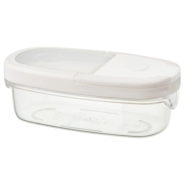 IKEA 365+ - Dry food jar with lid, transparent/white, 0.3 l