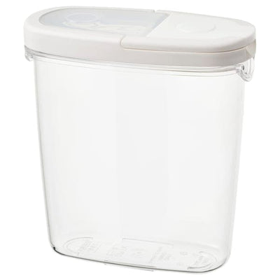 IKEA 365+ - Dry food jar with lid, transparent/white, 1.3 l - best price from Maltashopper.com 80066723