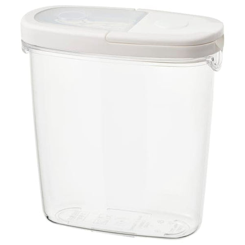 IKEA 365+ - Dry food jar with lid, transparent/white, 1.3 l