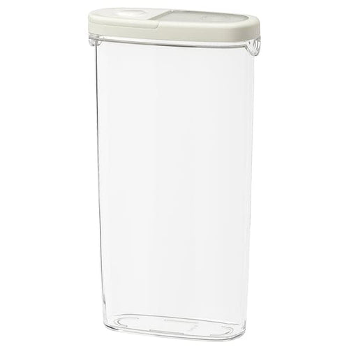 IKEA 365+ - Dry food jar with lid, transparent/white, 2.3 l