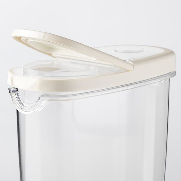 Ikea IKEA 365+ - Dry food jar with lid, transparent/white, 1.3 l