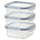 IKEA 365+ food container, square/plastic, 15x15 cm, 3 pack