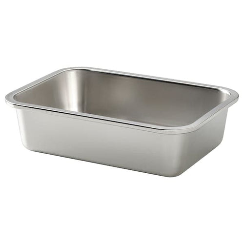 IKEA 365+ - Food container, rectangular/stainless steel, 1.0 l