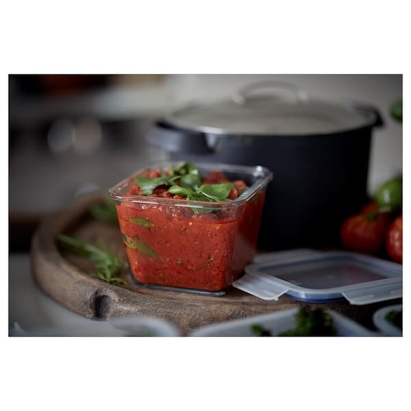 IKEA 365+ - Food container, square/glass, 1.2 l - best price from Maltashopper.com 40359209