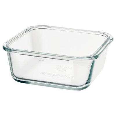 IKEA 365+ - Food container, square/glass, 600 ml - best price from Maltashopper.com 00359206