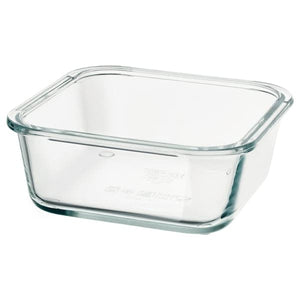 Ikea IKEA 365+ - Food container, square/glass, 600 ml