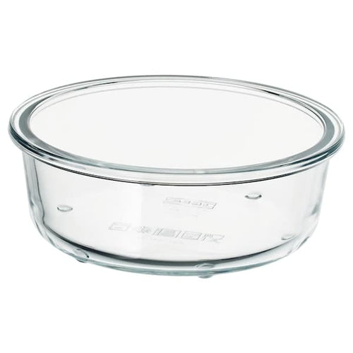 IKEA 365+ - Food container, round/glass, 400 ml