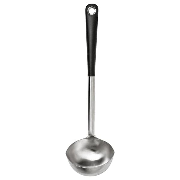 IKEA 365+ HJÄLTE - Soup ladle, stainless steel/black - best price from Maltashopper.com 70149465