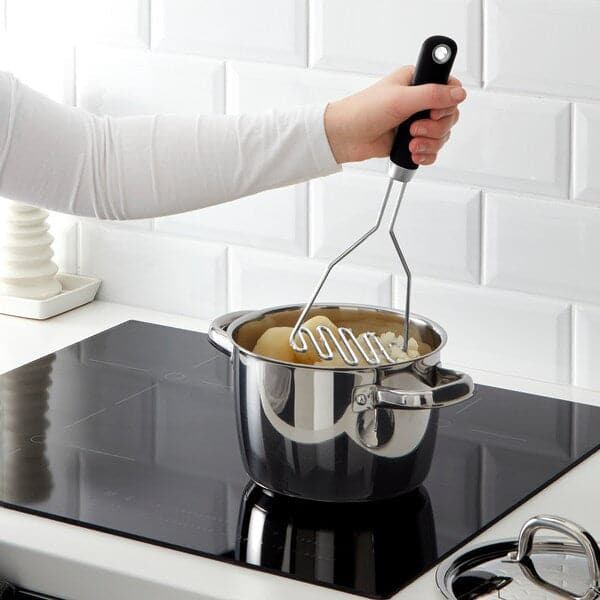 Ikea IKEA 365+ HJÄLTE - Potato masher, stainless steel/black