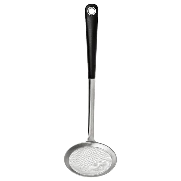 IKEA 365+ HJÄLTE Skimmer for fried food, stainless steel / black ,