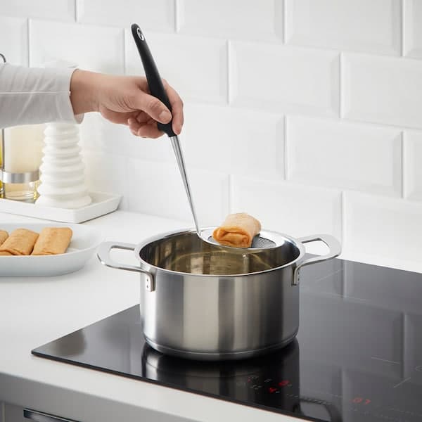 Ikea IKEA 365+ HJÄLTE Skimmer for fried food, stainless steel / black ,