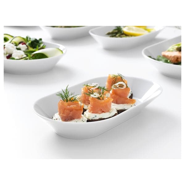 GODMIDDAG serving plate, white, 36x22 cm (14x9) - IKEA CA