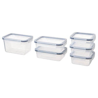 IKEA 365+ - Set of 6 food containers with lid, plastic , - best price from Maltashopper.com 80526452