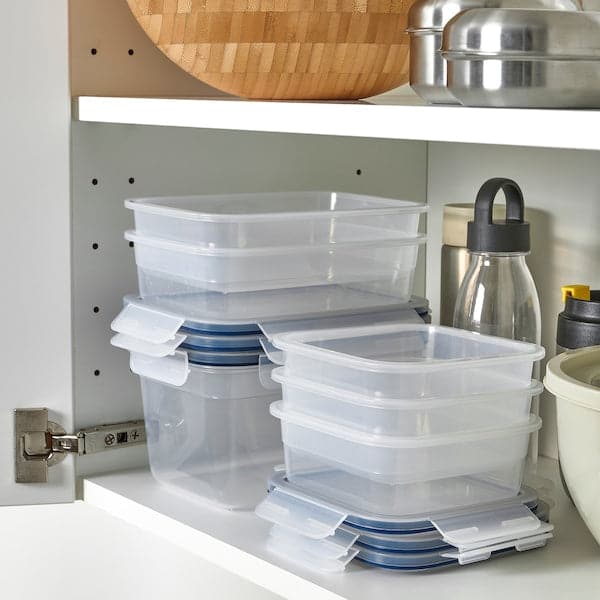 Ikea IKEA 365+ - Set of 6 food containers with lid, plastic ,