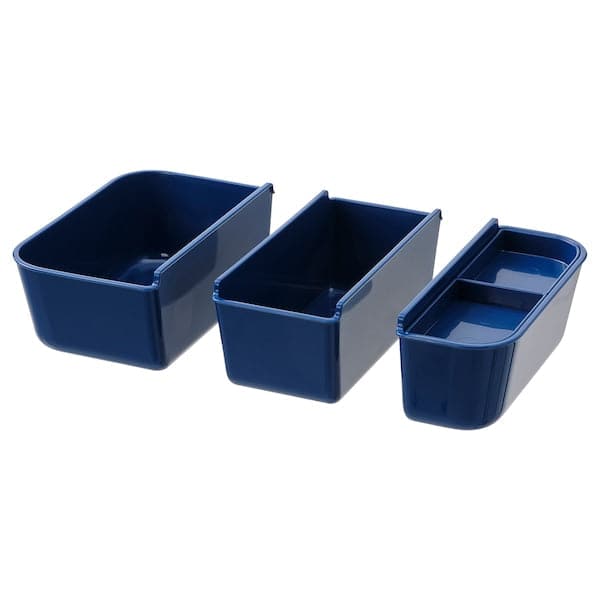 IKEA 365+ - Insert for food container, set of 3, dark blue - best price from Maltashopper.com 60500896