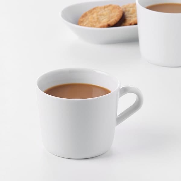 VÄRDERA coffee cup and saucer, white, 20 cl - IKEA