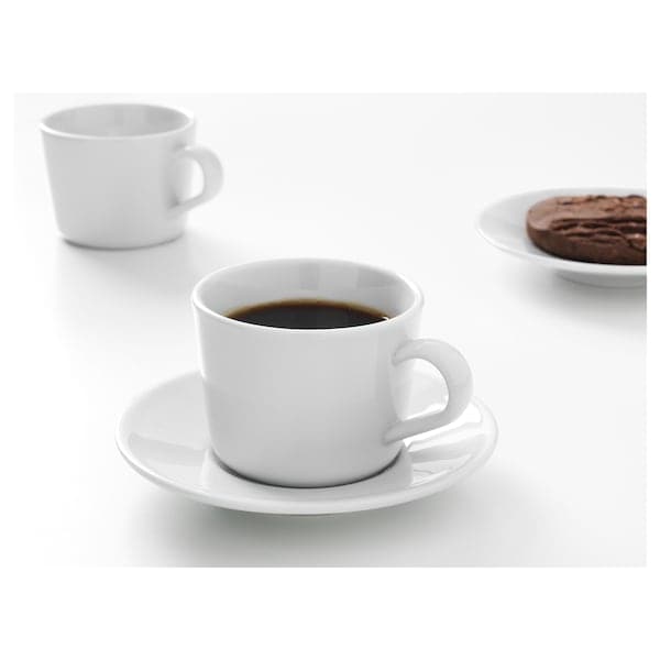 Ikea IKEA 365+ - Cup with saucer, white, 13 cl