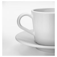 IKEA 365+ - Cup with saucer, white, 13 cl - best price from Maltashopper.com 70283406
