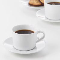 IKEA 365+ - Cup with saucer, white, 13 cl - best price from Maltashopper.com 70283406
