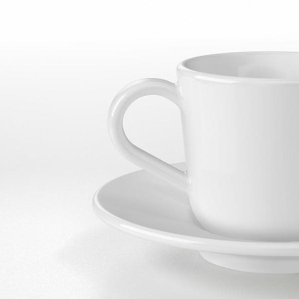 Ikea IKEA 365+ - Espresso cup and saucer, white, 6 cl