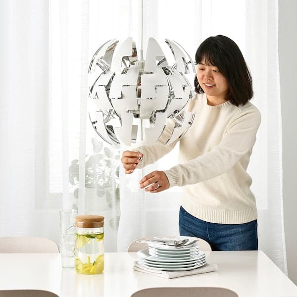 Ikea IKEA PS 2014 - Pendant lamp, white/silver-colour, 35 cm