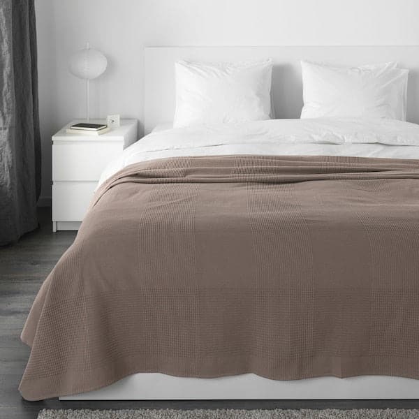 INDIRA Bedspread - light brown 230x250 cm , 230x250 cm - best price from Maltashopper.com 90389077
