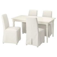 INGATORP / BERGMUND - Table and 4 chairs , 155/215 cm - best price from Maltashopper.com 79408020