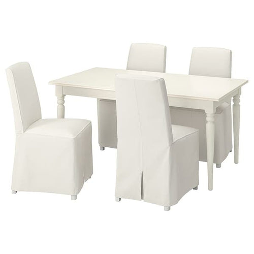 INGATORP / BERGMUND - Table and 4 chairs , 155/215 cm