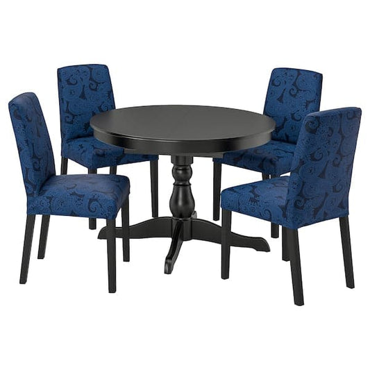 Ikea INGATORP / BERGMUND - Table and 4 chairs , 110/155 cm
