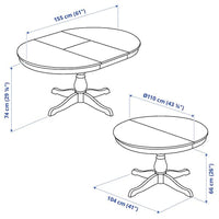 INGATORP / EKEDALEN - Table and 4 chairs , 110/155 cm - best price from Maltashopper.com 19482701