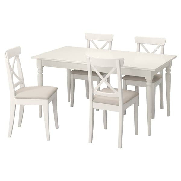 INGATORP / INGOLF - Table and 4 chairs , 155/215 cm - best price from Maltashopper.com 19388685
