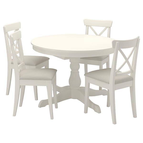 Ikea INGATORP / INGOLF - Table and 4 chairs , 110/155 cm