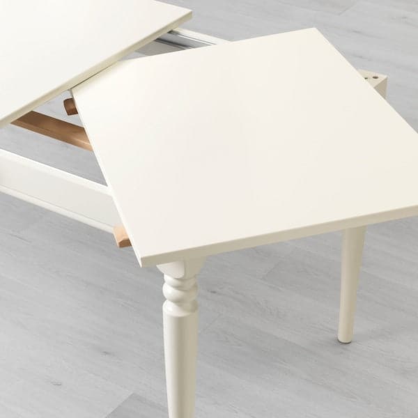 Ikea INGATORP / INGOLF - Table and 4 chairs, white, 155/215 cm