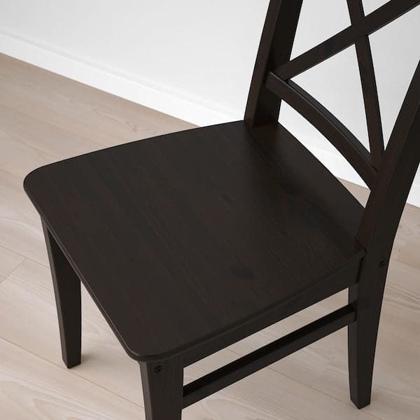 INGATORP / INGOLF - Table and 4 chairs, black/brown-black, 155/215 cm - best price from Maltashopper.com 19297157