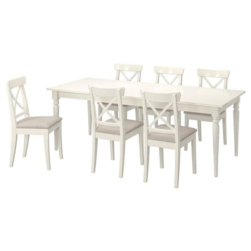 INGATORP / INGOLF - Table and 6 chairs , 155/215 cm