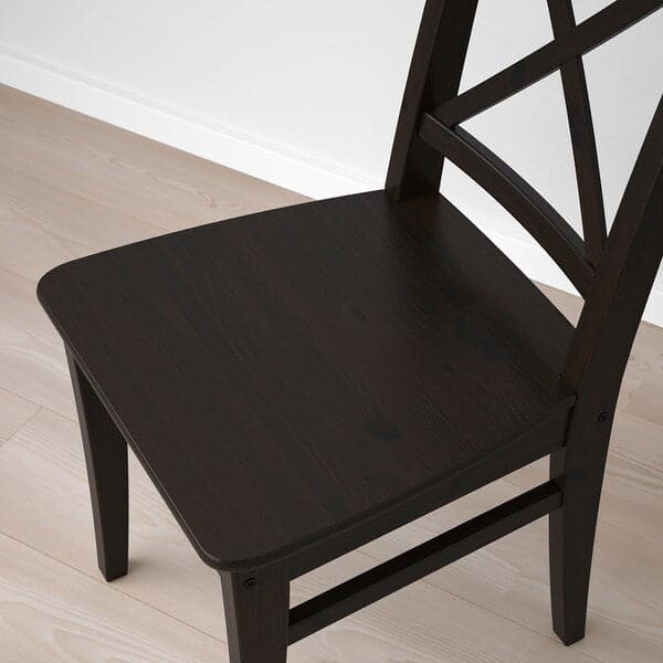 INGATORP / INGOLF - Table and 6 chairs, black/brown-black, 155/215 cm - best price from Maltashopper.com 49296887