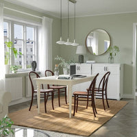 INGATORP / SKOGSBO - Table and 4 chairs, white white/dark brown, 155/215 cm - best price from Maltashopper.com 19515099